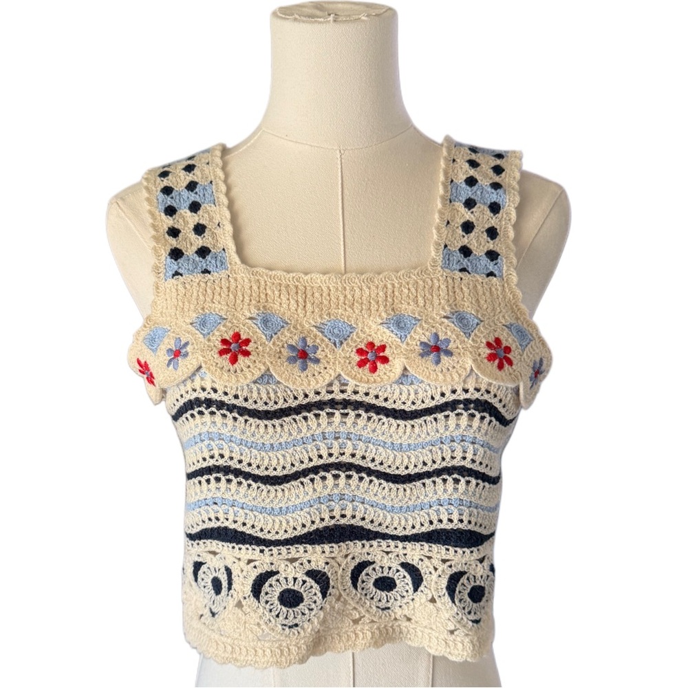 Crochet Patterned Women's Top